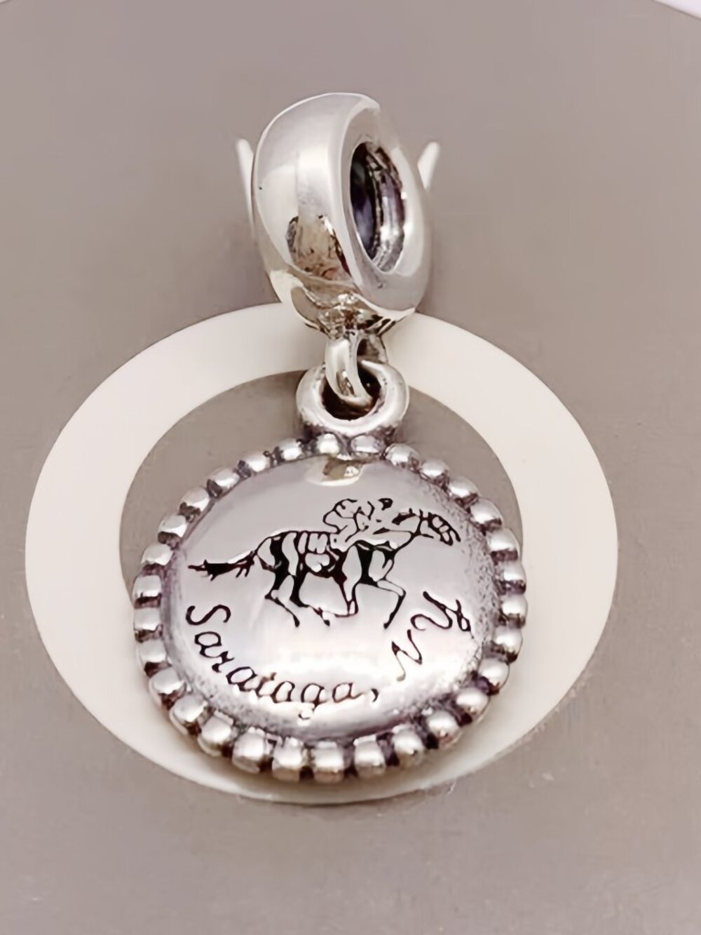 Pandora New York Racing Race Horse says Saratoga NY Charm NY Travel Sterling
